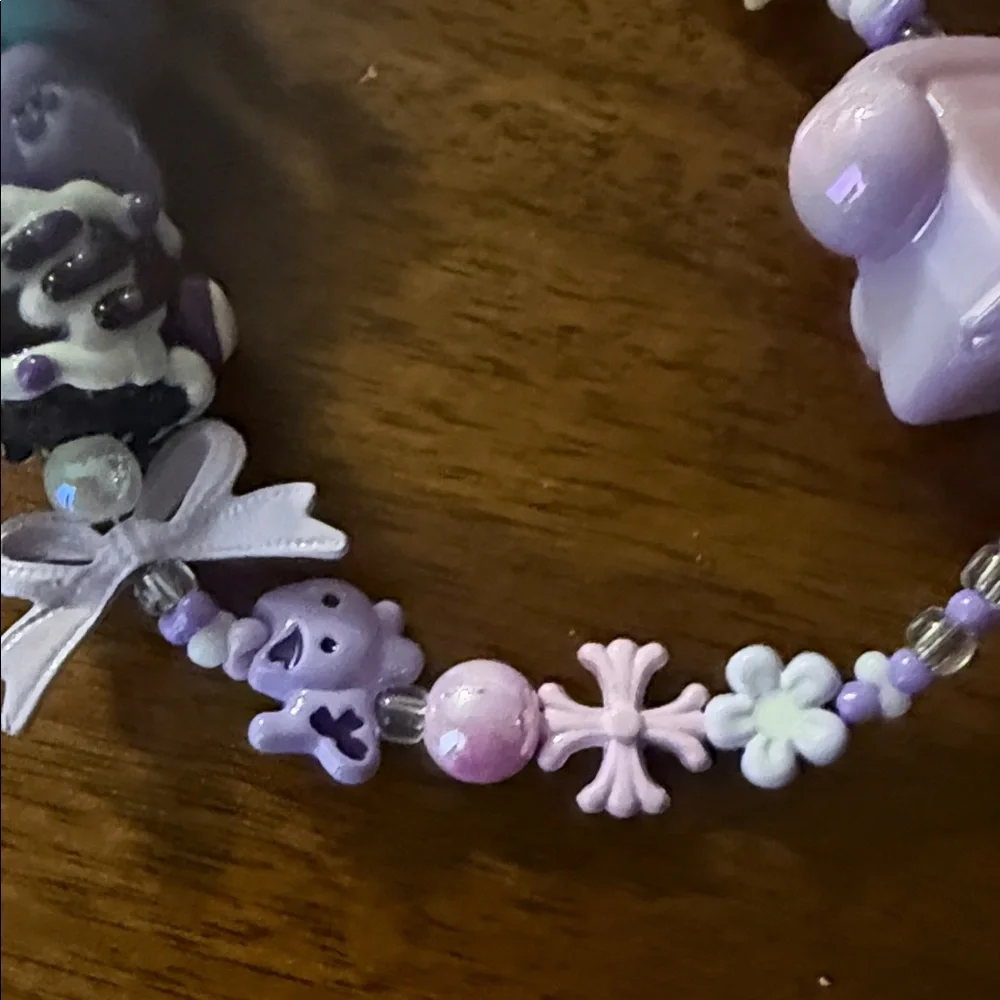 Purple stitch keychain‎